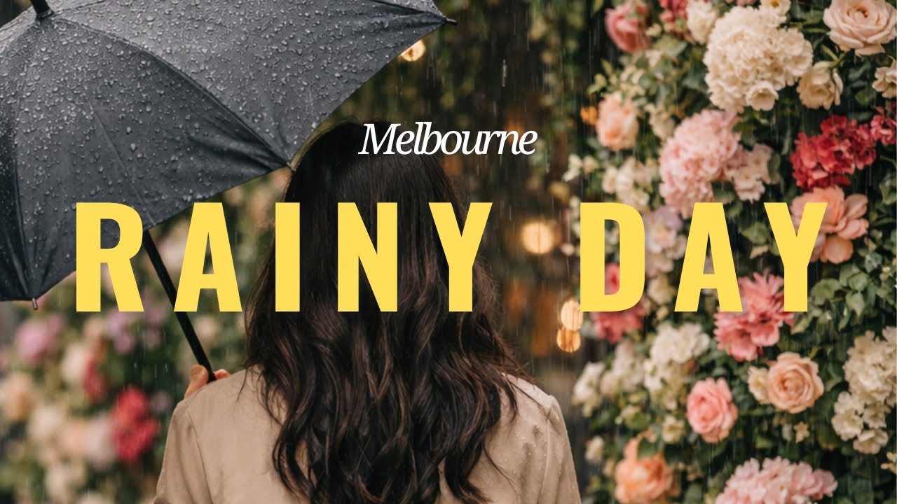 A Rainy Day in Melbourne ☔️ | No Music | 4K