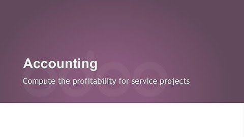Compute the profitability for service projects