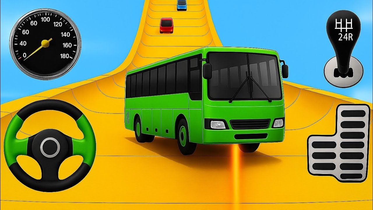 Ultimate Bus Ramp Stunt Simulator 3D - Bus Stunts Impossible Tracks - Android Gameplay #14