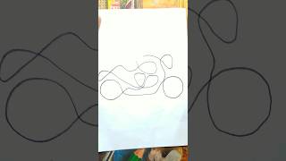 easy one line bike drawing 🖌️🎨#shorts #viral #shortvideo
