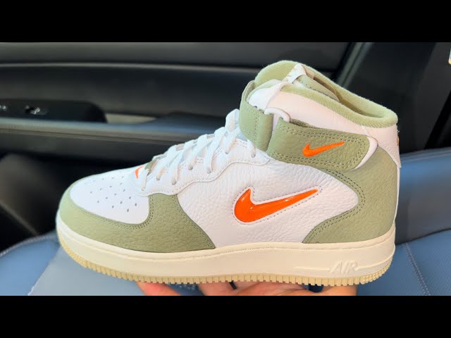 Air Force 1 Mid 'Olive Green and Total Orange' (DQ3505-100) Release Date