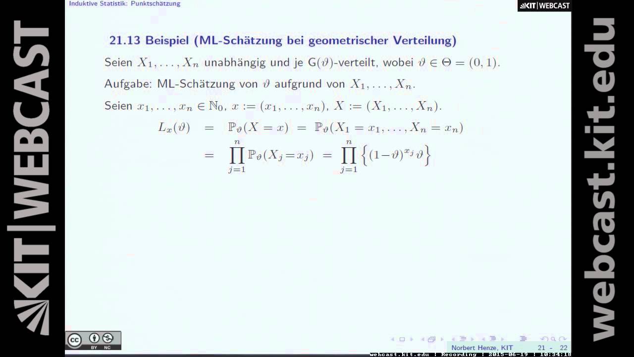 19 Schätzer (mittl. quadr. Abw., Erwartungstreue, MLSchätzung