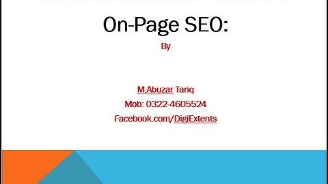 Concepts of Advanced On-Page SEO