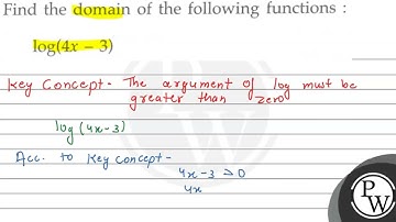 Find the domain of the following functions: \[ \log (4 x-3) \]