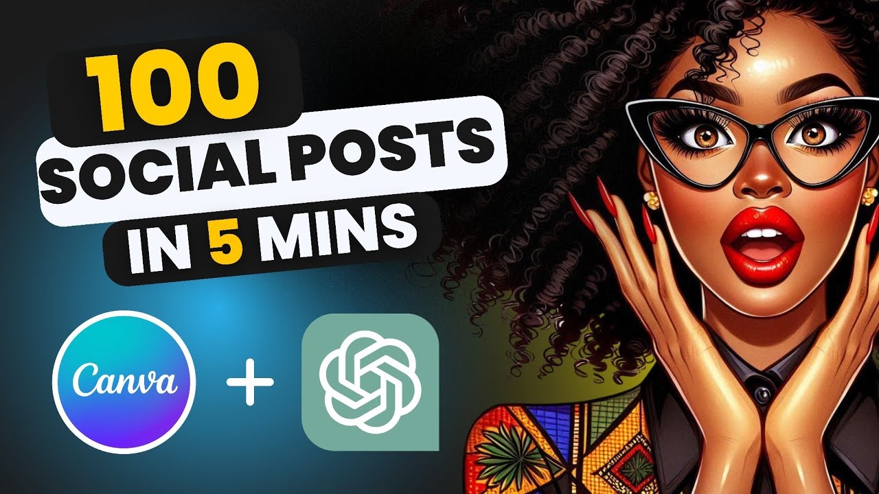 Bulk Create 100 Social Media Posts with Canva and ChatGPT - YouTube