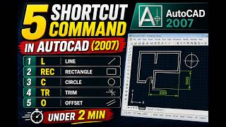 5 easy shortcut for AutoCAD in 2026 #autocad #autocadtips #viralreel #fypシ #foreyou @autocad