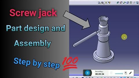 How to design and assembly of screw jack in catia v5 step by step//catia hello for begginers//