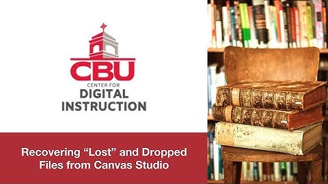 Recovering "Lost" and Dropped Files from Canvas Studio