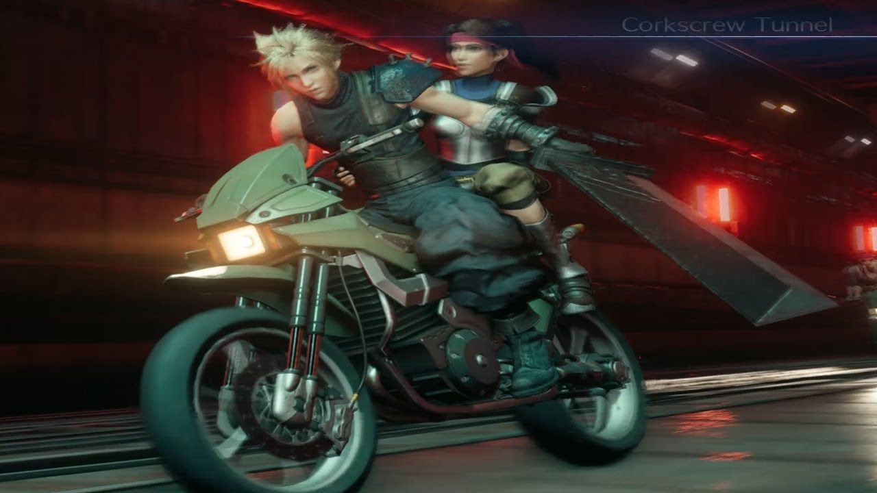 Final Fantasy 7 REMAKE Motorcycle Chase YouTube