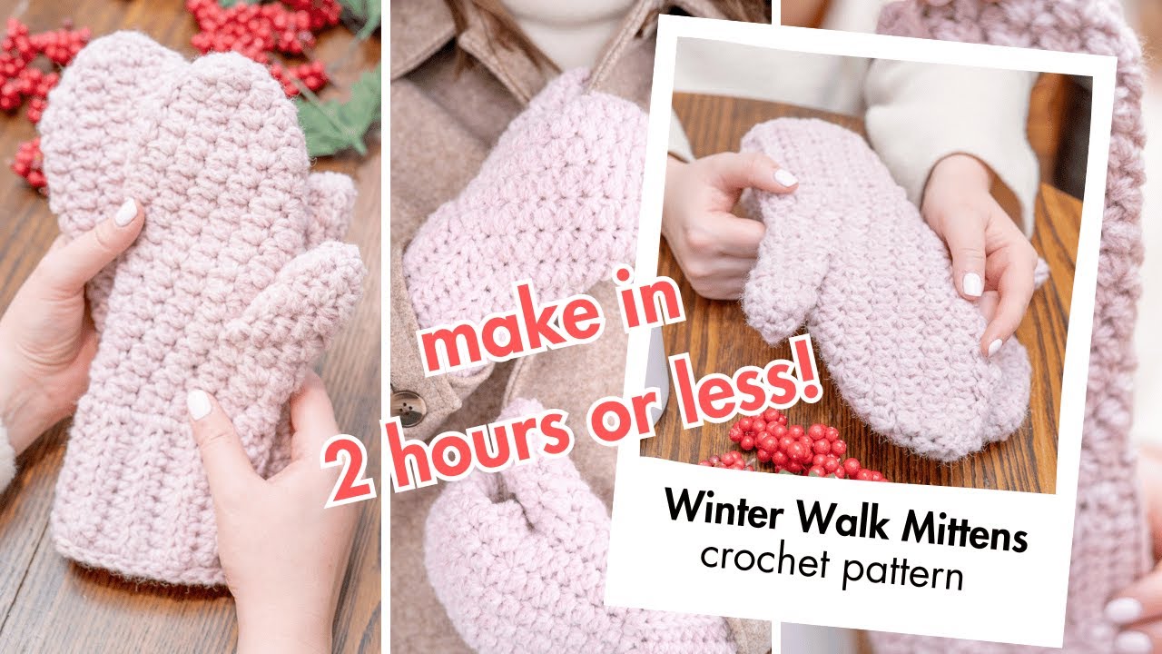 Beginner Bulky Mittens - Free Crochet Pattern - MJ's off the Hook