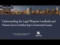 Adam Leitman Bailey conducted a CLE lecture on Understanding the Legal Weapons Landlords and Tenants have in Enforcing/Terminating Commercial Leases for AmTrust title insurance company. Website: https://www.alblawfirm.com/