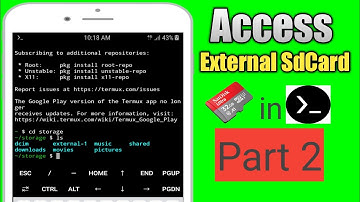 how to access external storage in termux /termux basic commands