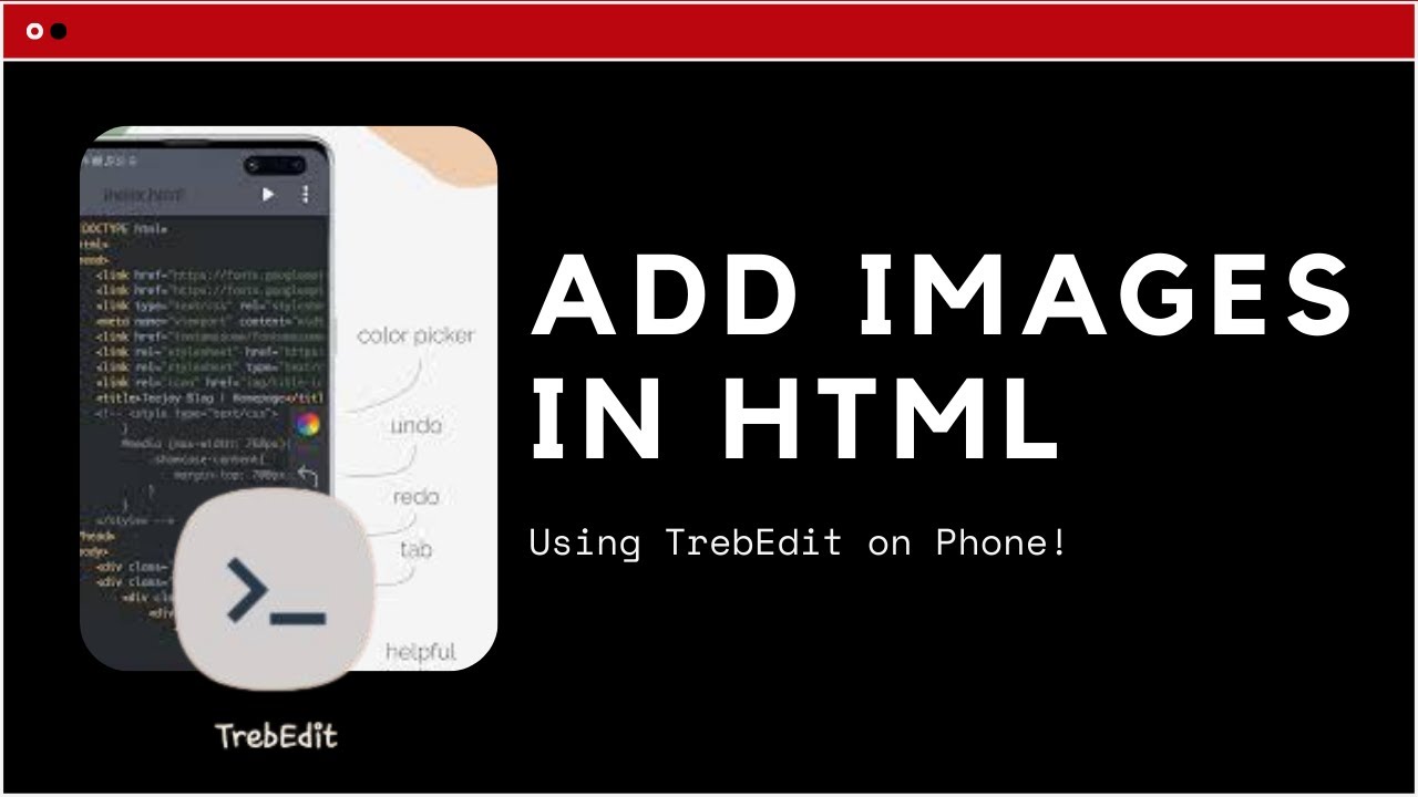 How to Add Images in HTML Using TrebEdit (For Beginners) | Insert ...