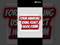 React form using React Hook Form in JavaScript