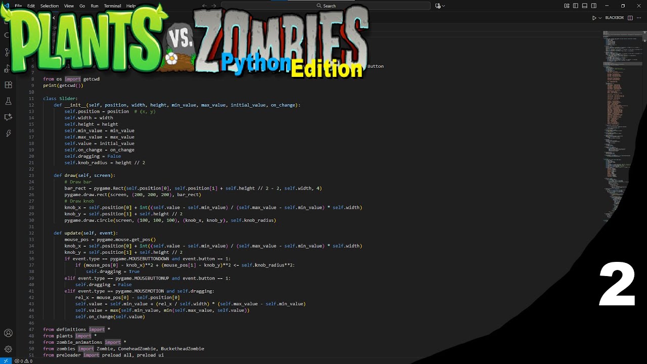 Plants Vs Zombies сделанный на python №2 (всё ещё ранняя версия) - YouTube