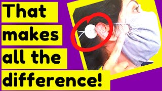 How to Sew a SUPER EASY Face Mask with POCKET and NOSE WIRE! | Beginner MINI SEWING MACHINE Tutorial