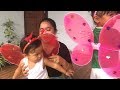 Balita Lucu Unboxing Mainan Anak Sayap Peri Kupu kupu dan Bando - Butterfly Wing Kids Toys