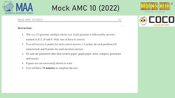 2022 Mock AMC10 (Problems & Solutions)