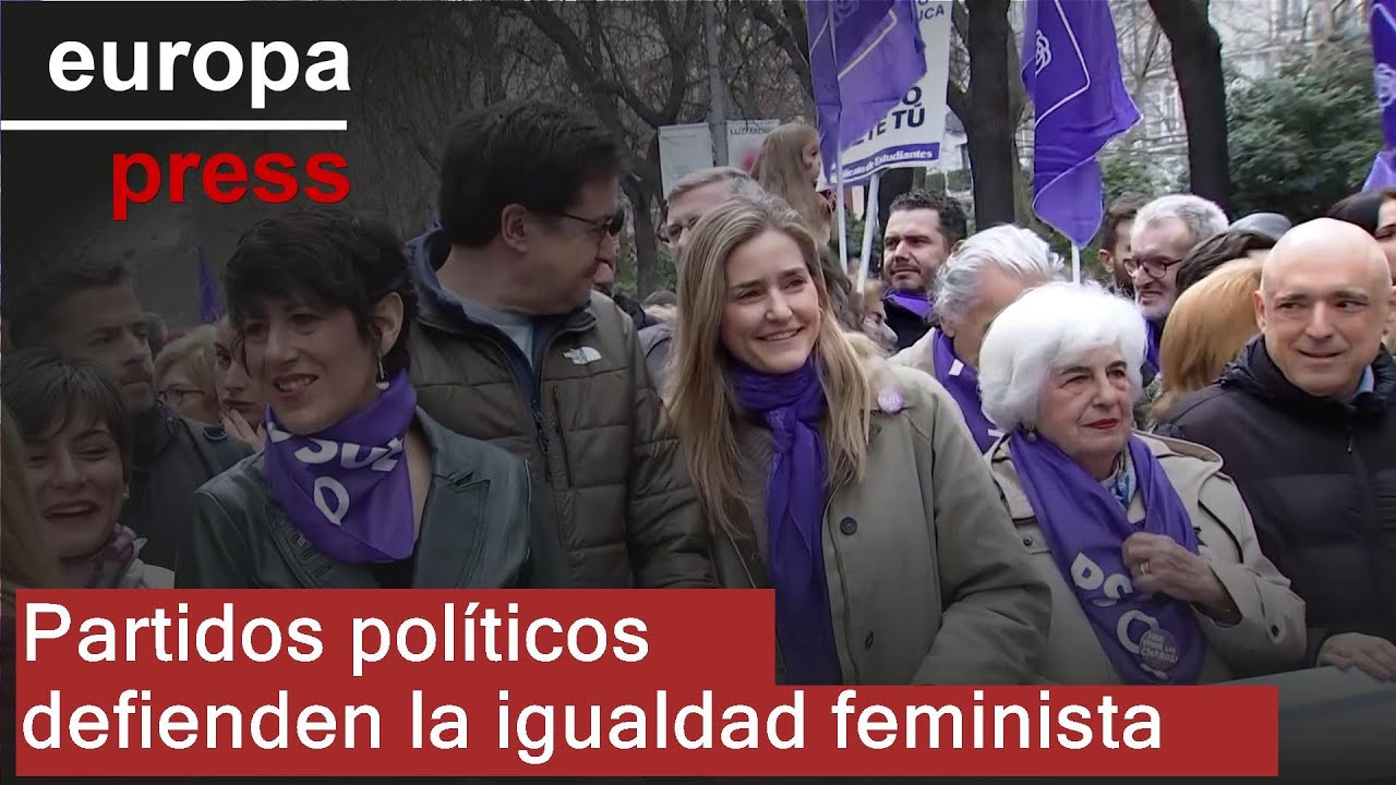 Los partidos políticos defienden la igualdad feminista en dos manifestaciones diferentes
