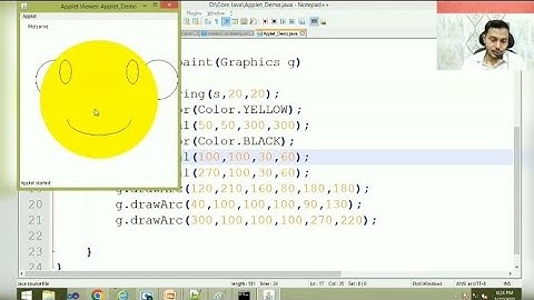 Practical on applet, Design a smiley face using Applet in Java (2023)