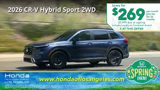 2026 Honda CR-V Hybrid Sport Lease $269/mo in Los Angeles | Spring Event | Honda DTLA