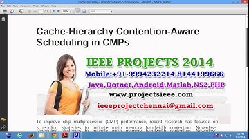 Cache Hierarchy Contention Aware Scheduling in CMPs