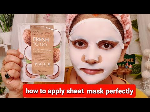 how to apply sheetmask perfectly | RARA | tony moly fresh to go coconut water Hydrating sheetmask