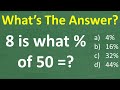 Understanding Percentages