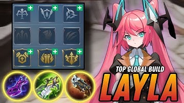 LAYLA EMBLEM AND BUILD 2023 | LAYLA BEST BUILD 2023 - MOBILE LEGENDS