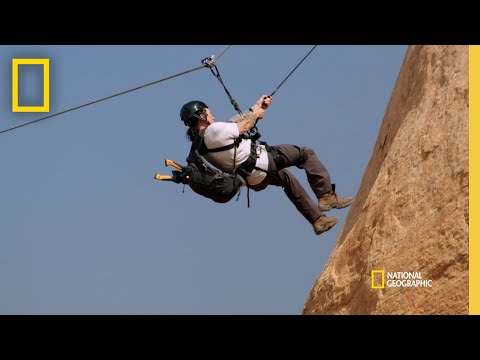 Danny Trejo Ziplines Down a Cliff  | Running Wild with Bear Grylls