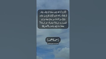 سورة النور الآية ٤٢ و ٤٣ بصوت الشيخ محمد صديق المنشاوي