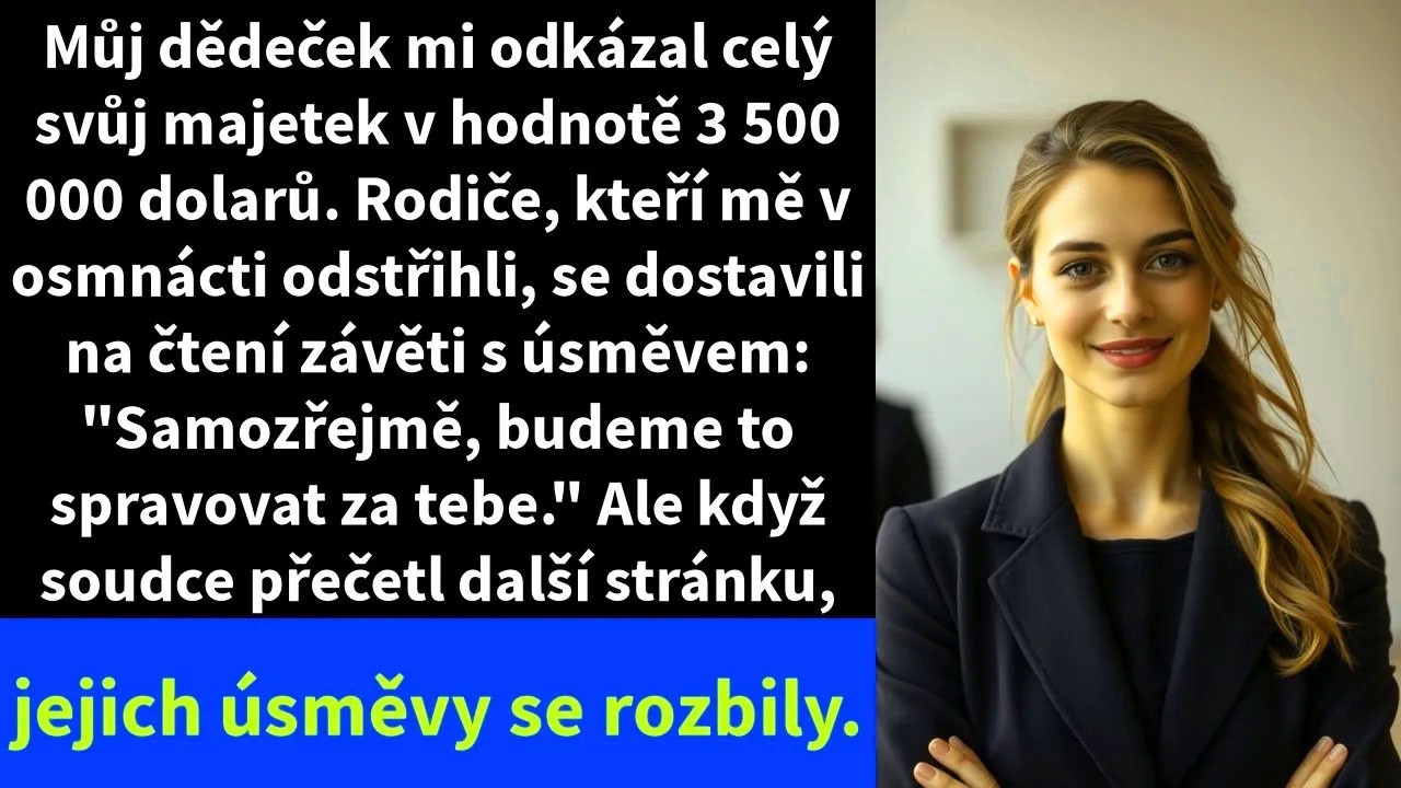 Když jsem vešla do kanceláře právníka, máma se na mě usmála a zašeptala: „Neboj se, Olivere. Postaráme se o to.“ Seděli tam s tátou a Claire jako supi, ještě než vůbec zaznělo dědečkovo jméno....
