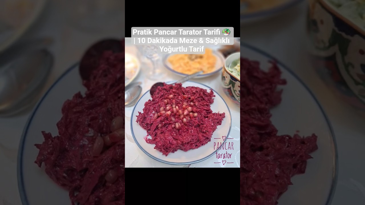 Pratik Pancar Tarator Tarifi 🥗 | 10 Dakikada Meze & Sağlıklı Yoğurtlu Tarif