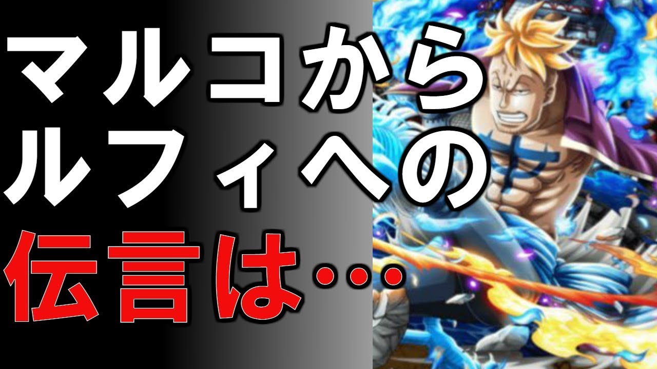 動画 ワンピース マルコからルフィへの伝言の内容がこれ 考察 1809 動画でマンガ考察 ネタバレや考察 伏線 最新話の予想 感想集めました