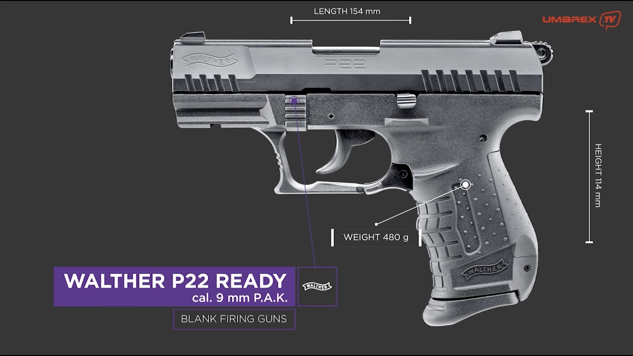 Walther P22 Ready, cal. 9 mm P.A.K.