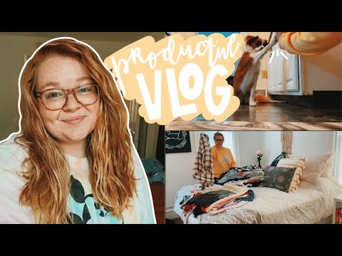 PRODUCTIVE VLOG : closet cleanout, going through old pictures, cute pup time!
