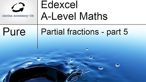 Partial fractions - Part 5