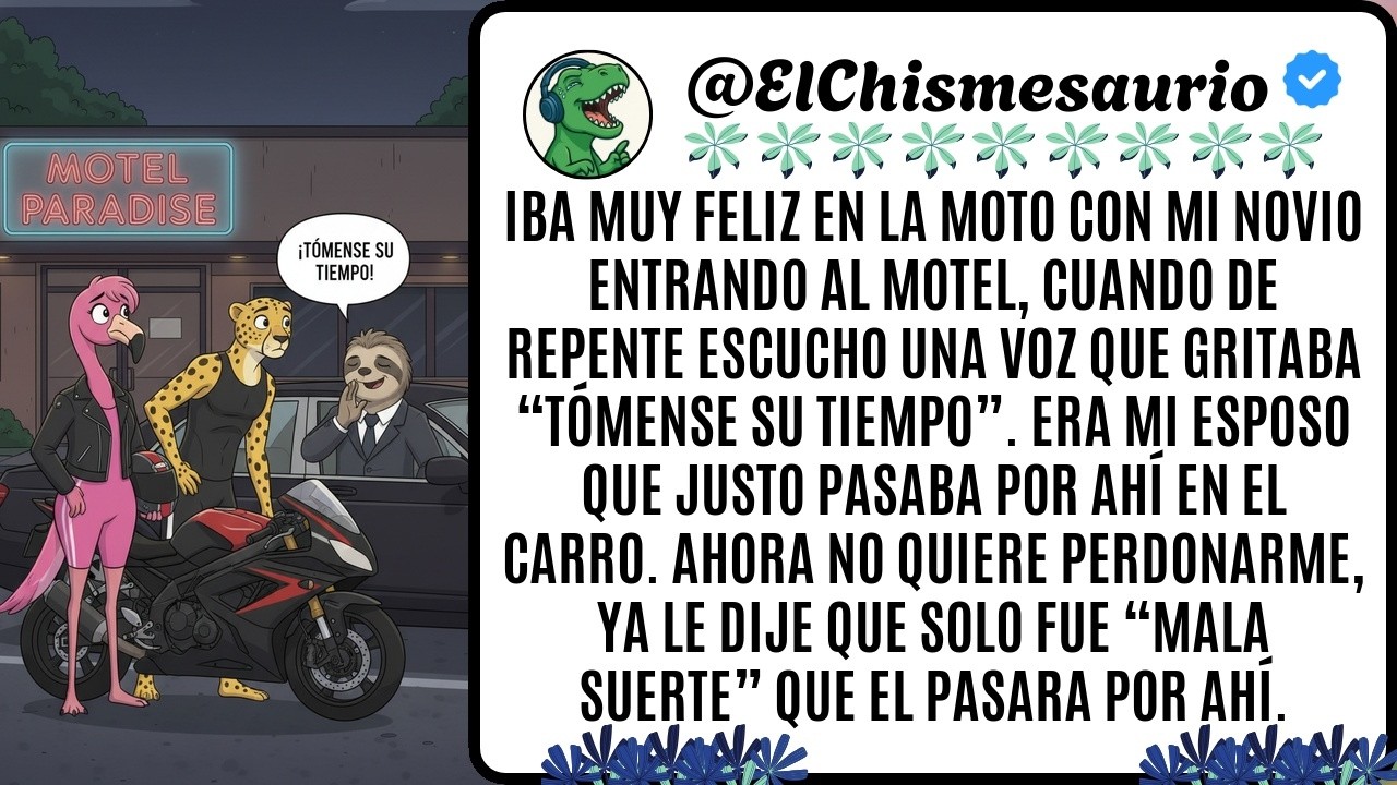 Iba muy feliz en la moto con mi novio entrando al Motel, cuando de repente escucho una voz