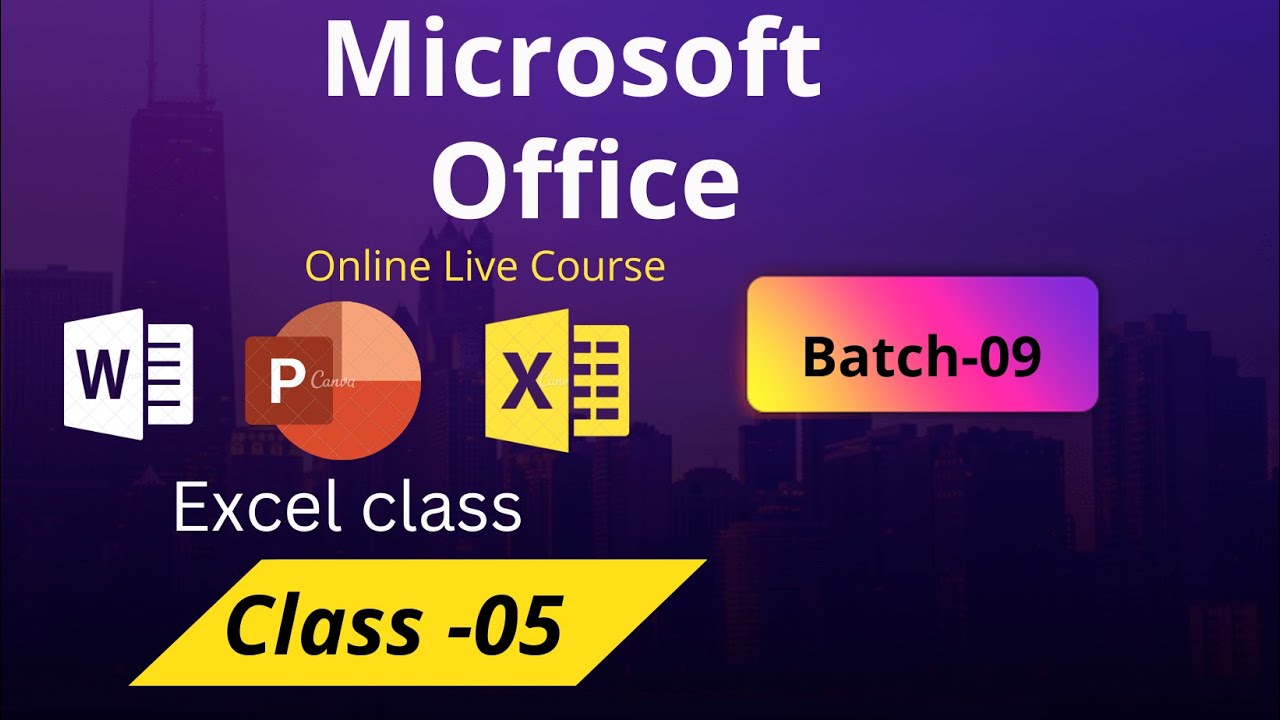 Microsoft Word Full Course -- Ms Word Batch-09, Excel Class-05 - YouTube