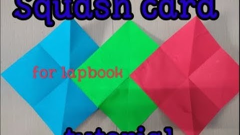 squash card tutorial DIY squash card for lapbook very easy to make squash card