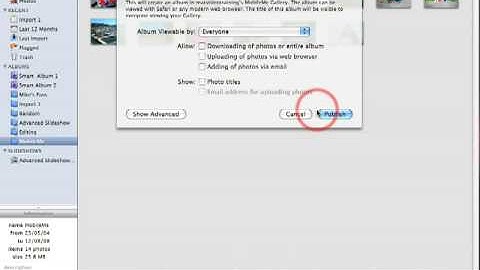 Quick Start to iPhoto - MobileMe