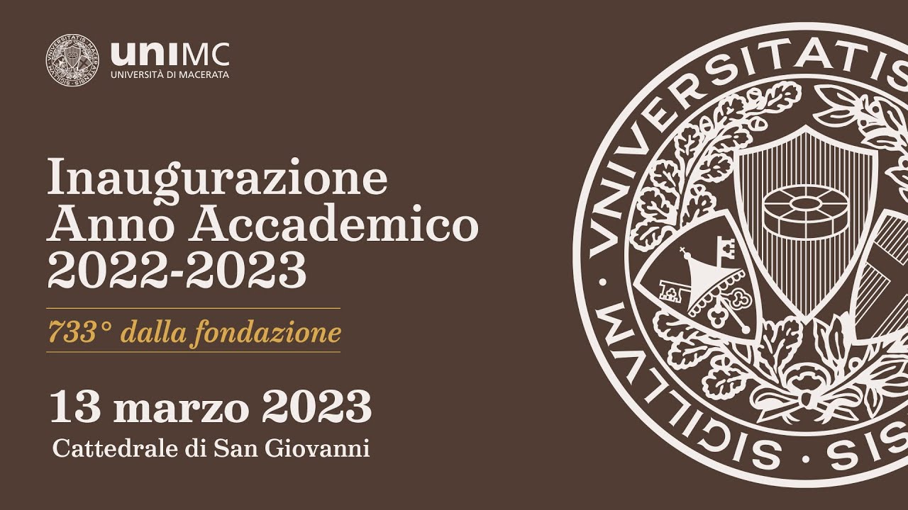 Inaugurazione Anno Accademico 2022-23 - UniMc - YouTube