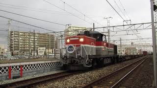 【130周年ヘッドマーク付】DE10-1164牽引 水島臨海鉄道直通3095レ　JR倉敷駅入線
