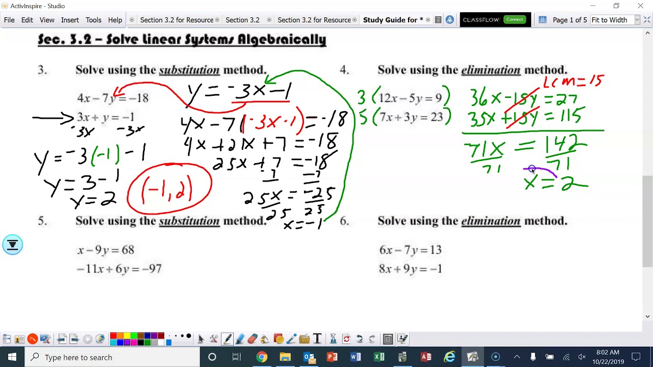 Ad Alg Study Guide Ch 3 2 - YouTube