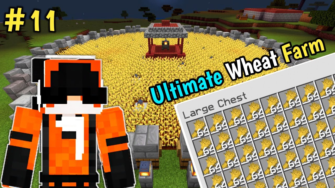 I Built Ultimate Wheat Farm in Minecraft Survival #11 | Minecraft Hindi ...
