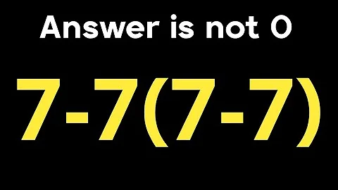 7-7(7-7) = ❓ / Simplify algebraic expression / PEMDAS rules maths question