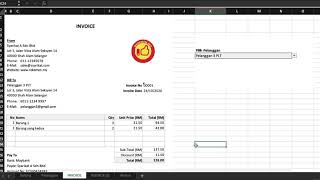 Template Invoice Malaysia   Guna Excel Je