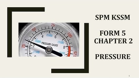 SPM 物理複習 KSSM課程 Form 5 Chapter 2 Pressure