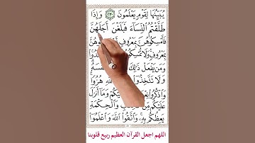 سورة البقرة من الاية 228 الي231 #اكسبلور #المصحف #memorizequran