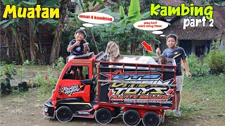 truk dimas muatan 4 kambing besar,, menegangkan dan lucu!!